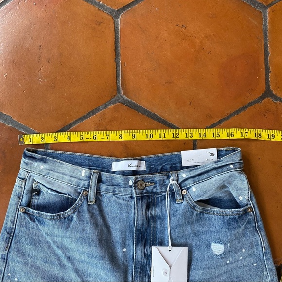 KanCan Jeans Distressed Size 11/29 High Rise Straight NWT Paint Splatter NEW - Picture 7 of 7